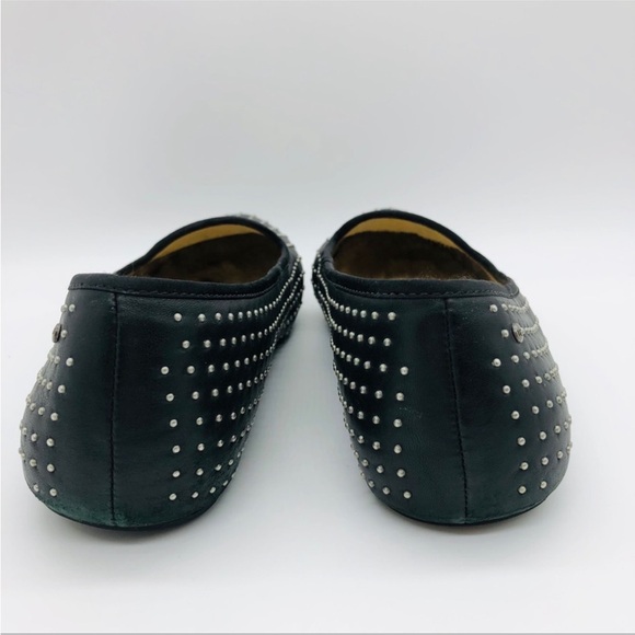 UGG leather Sherpa lined studded flats - Picture 2 of 11